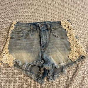 4 Mossimo jean shorts with crochet detail